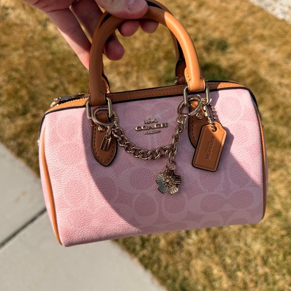 Coach Handbags - Coach Powder Pink Mini Rowan